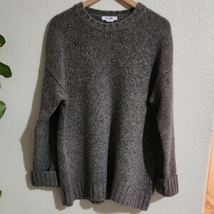 Re/Done Gray-Brown Oversized Knit Sweater Size Large